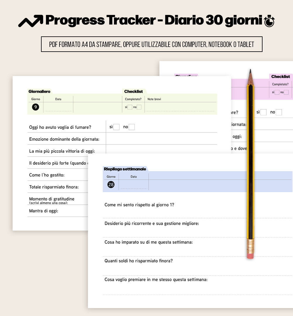 Progress Tracker - Diario 30 giorni